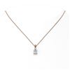 Image 2 : 0.6 ctw Princess Cut Diamond Designer Necklace 18K Rose Gold - REF-89F6M