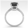 Image 3 : 5.0 ctw Oval Black Diamond Engagment Designer Ring 14k White Gold - REF-133F5M