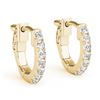 Image 2 : 0.25 ctw Diamond VS/SI Hoop Earrings 14k Yellow Gold - REF-24N5F