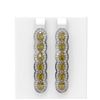 8.29 ctw Canary Citrine & Diamond Earrings 18K White Gold - REF-219A3N