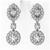 Image 2 : 1.74 ctw Marquise Cut Diamond Designer Earrings 18K White Gold - REF-193G8W