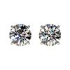 Image 1 : 1.09 ctw Certified Quality Diamond Stud Earrings 10k White Gold - REF-72M3G