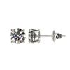 Image 2 : 1.09 ctw Certified Quality Diamond Stud Earrings 10k White Gold - REF-72M3G