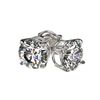 Image 3 : 1.09 ctw Certified Quality Diamond Stud Earrings 10k White Gold - REF-72M3G