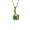 Image 1 : 2.55 ctw Certified Emerald & Diamond Victorian Necklace 14K Yellow Gold - REF-100H2R