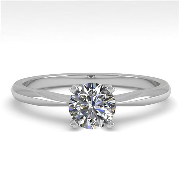 0.54 ctw VS/SI Diamond Engagment Designer Ring 18k White Gold - REF-72K4Y