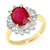 Image 1 : 4.50 ctw Ruby & Diamond Ring 14k Yellow Gold - REF-100A2N