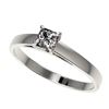 Image 1 : 0.50 ctw Certified VS/SI Quality Princess Diamond Ring 10k White Gold - REF-60F3M