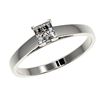 Image 2 : 0.50 ctw Certified VS/SI Quality Princess Diamond Ring 10k White Gold - REF-60F3M