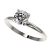 Image 1 : 1.07 ctw Certified Quality Diamond Engagment Ring 10k White Gold - REF-141M3G