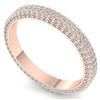 Image 2 : 1.75 ctw Certified VS/SI Diamond Micro Eternity Ring 14k Rose Gold - REF-130X9A