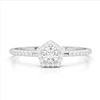 Image 1 : 40 ctw Micro Pave VS/SI Diamond Halo Solitaire Ring 18k White Gold - REF-38A2N