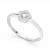 Image 2 : 40 ctw Micro Pave VS/SI Diamond Halo Solitaire Ring 18k White Gold - REF-38A2N