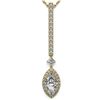 Image 1 : 1.3 ctw Marquise Cut Diamond Designer Necklace 18K Yellow Gold - REF-157X2A