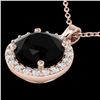 Image 1 : 2 ctw Halo VS/SI Diamond Micro Pave Necklace Solitaire 14k Rose Gold - REF-55W2H