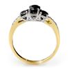 Image 2 : 1.05 ctw VS Black & White Diamond Ring 2-Tone 14k 2-Tone Gold - REF-32H8R