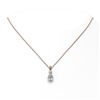 Image 2 : 0.9 ctw Pear Cut Diamond Designer Necklace 18K Rose Gold - REF-139A2N