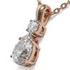 Image 3 : 0.9 ctw Pear Cut Diamond Designer Necklace 18K Rose Gold - REF-139A2N