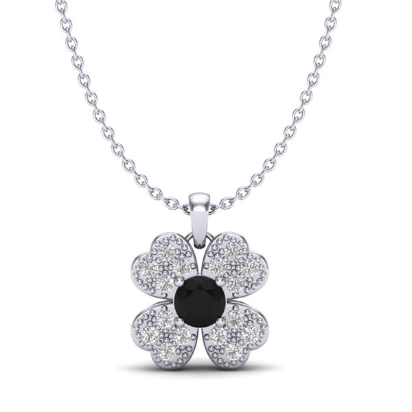 0.27 ctw Micro Pave VS/SI Diamond Certified Necklace 18k White Gold - REF-19N9F