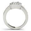 Image 3 : 1.05 ctw Certified VS/SI Cushion Diamond 2pc Set Halo 14k White Gold - REF-128N2F