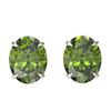 Image 1 : 6 ctw Green Tourmaline Designer Stud Earrings 18k White Gold - REF-47K5Y