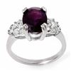 Image 1 : 2.65 ctw Amethyst & Diamond Ring 10k White Gold - REF-22G5W