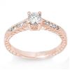 Image 1 : 0.70 ctw Certified VS/SI Diamond Solitaire Ring 14k Rose Gold - REF-81G5W