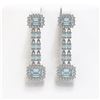 11.04 ctw Sky Topaz & Diamond Earrings 14K White Gold - REF-190M9G