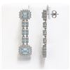Image 2 : 11.04 ctw Sky Topaz & Diamond Earrings 14K White Gold - REF-190M9G