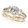Image 1 : 1.01 ctw Certified VS/SI Diamond 2pc Wedding Set 14k Yellow Gold - REF-121M4G