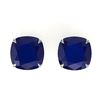 12 ctw Cushion Sapphire Designer Earrings 18k White Gold - REF-40H9R