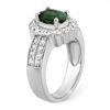 Image 2 : 2.35 ctw Green Tourmaline & Diamond Ring 18k White Gold - REF-118H2R