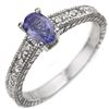 Image 1 : 0.66 ctw Tanzanite & Diamond Ring 18k White Gold - REF-36K6Y