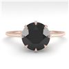 Image 1 : 2.0 ctw Black Diamond Solitaire Vintage Ring 14k Rose Gold - REF-50H4R