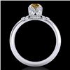 Image 3 : 1 ctw Intense Fancy Yellow Diamond Art Deco Ring 18k White Gold - REF-134K5Y
