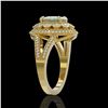 Image 3 : 3.93 ctw Certified Opal & Diamond Victorian Ring 14K Yellow Gold - REF-149Y3X