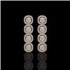 Image 1 : 5.28 ctw Cushion Cut Diamond Micro Pave Earrings 18K Rose Gold - REF-668X2A