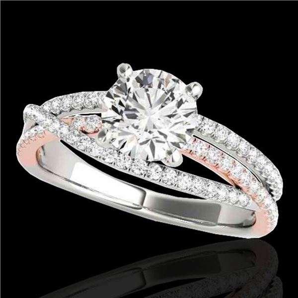 1.4 ctw Certified Diamond Solitaire Ring 10k 2Tone Gold - REF-163M6G