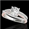 Image 1 : 1.4 ctw Certified Diamond Solitaire Ring 10k 2Tone Gold - REF-163M6G