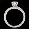 Image 2 : 1.4 ctw Certified Diamond Solitaire Ring 10k 2Tone Gold - REF-163M6G