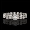 Image 1 : 13.82 ctw Cushion Cut & Oval Diamond Bracelet 18K White Gold - REF-1648W8H