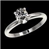 Image 2 : 1 ctw Certified VS/SI Quality Oval Diamond Solitaire Ring 10k White Gold - REF-243W2H