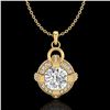 Image 1 : 1.57 ctw VS/SI Diamond Micro Pave Stud Necklace 18k Yellow Gold - REF-229M3G