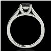 Image 2 : 1.5 ctw Certified VS Black Diamond Solitaire Ring 10k White Gold - REF-61H4R