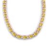 Image 3 : 28 ctw Citrine & VS/SI Diamond Certified Eternity Necklace 10k Rose Gold - REF-146H5R