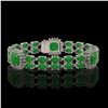 Image 1 : 15.79 ctw Jade & Diamond Bracelet 14K White Gold - REF-263X6A