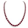 Image 3 : 92 ctw Ruby & VS/SI Diamond Eternity Micro Necklace 14k White Gold - REF-527A3N