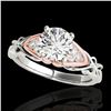 Image 1 : 1.1 ctw Certified Diamond Solitaire Ring 10k 2Tone Gold - REF-177K3Y