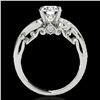 Image 2 : 1.25 ctw Certified Diamond Solitaire Antique Ring 10k White Gold - REF-197G8W