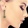 Image 3 : 18.38 ctw Tourmaline & Diamond Earrings 14K Yellow Gold - REF-416A9N